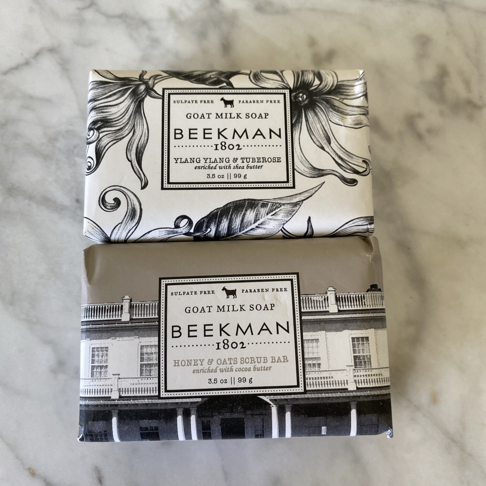 Beekman 1802 Goat Milk Bar Soap LOT OF 2 Bars 3.5 Oz Size – Ylang Honey Oats