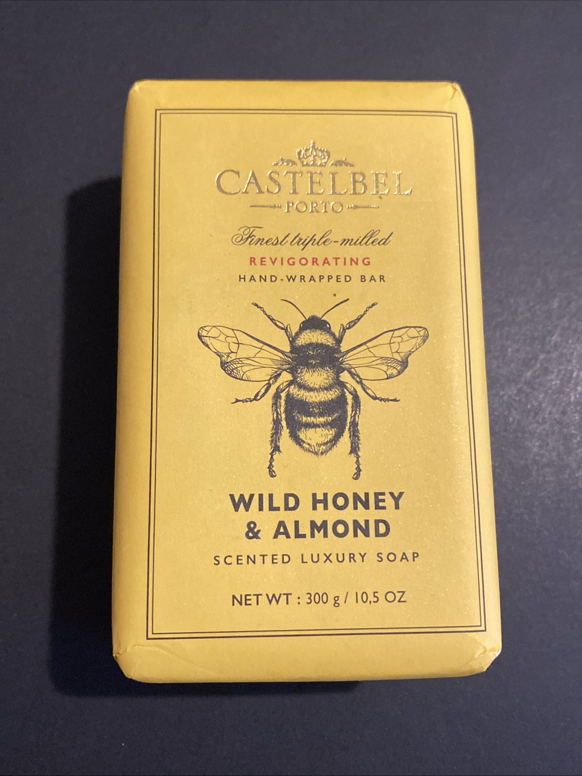 Castelbel Luxury Bath, Kitchen Bar Soap Wild Honey & Almond Revigorating 10.5oz