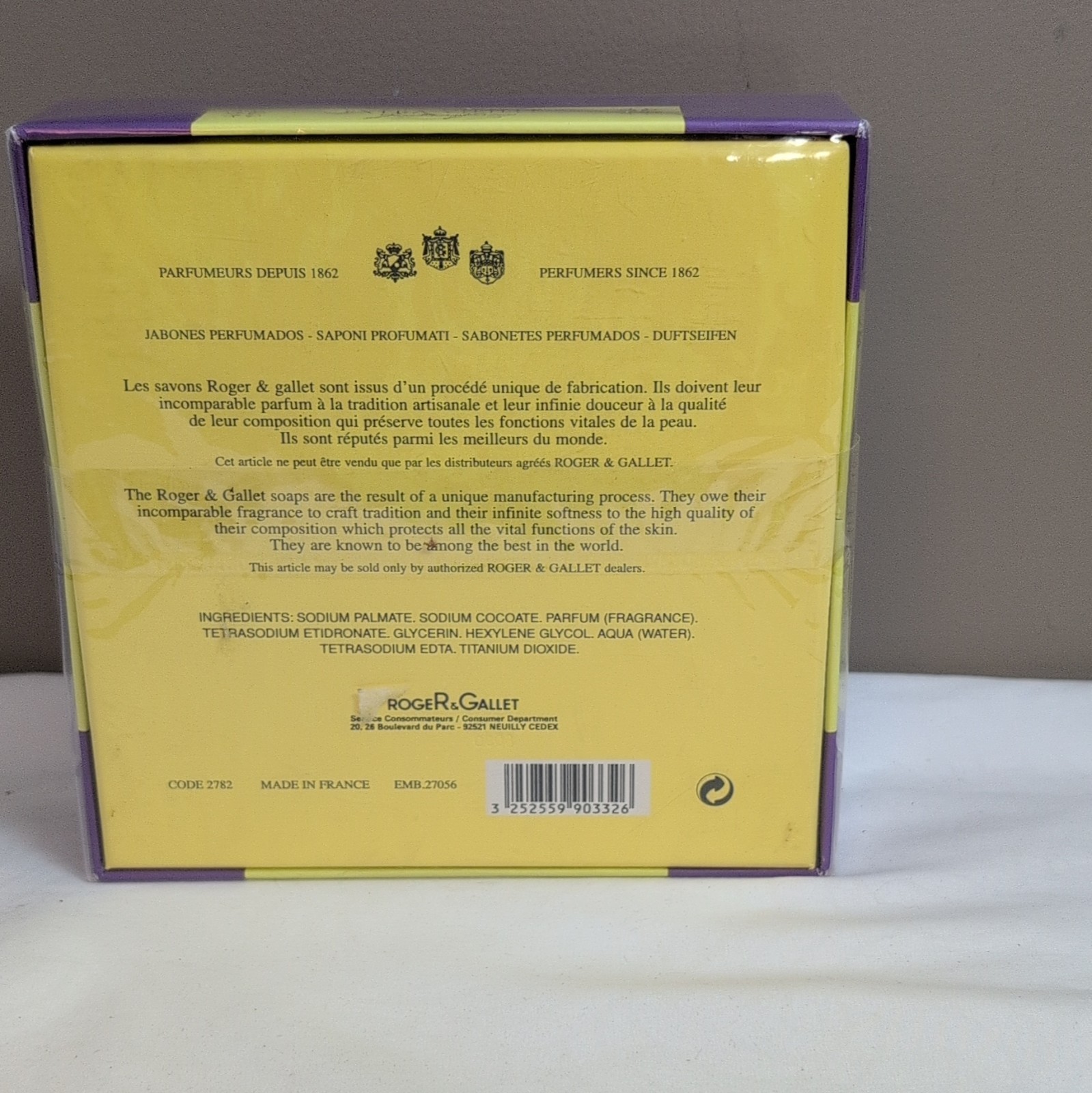 Vintage Roger & Gallet Tendre Bouquet Soap Set 4x100g Paris France Late 1980s