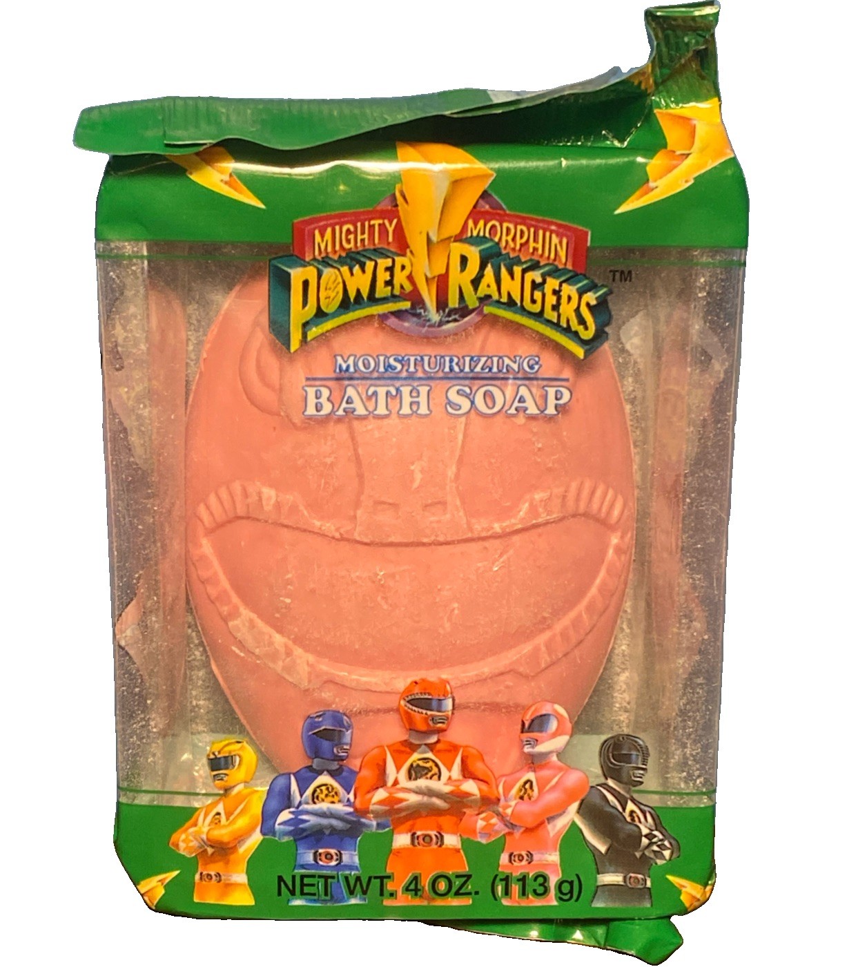 VINTAGE Mighty Morphin Power Rangers Bar Soap – 90s Bath JASON Red MMPR 1994 NOS