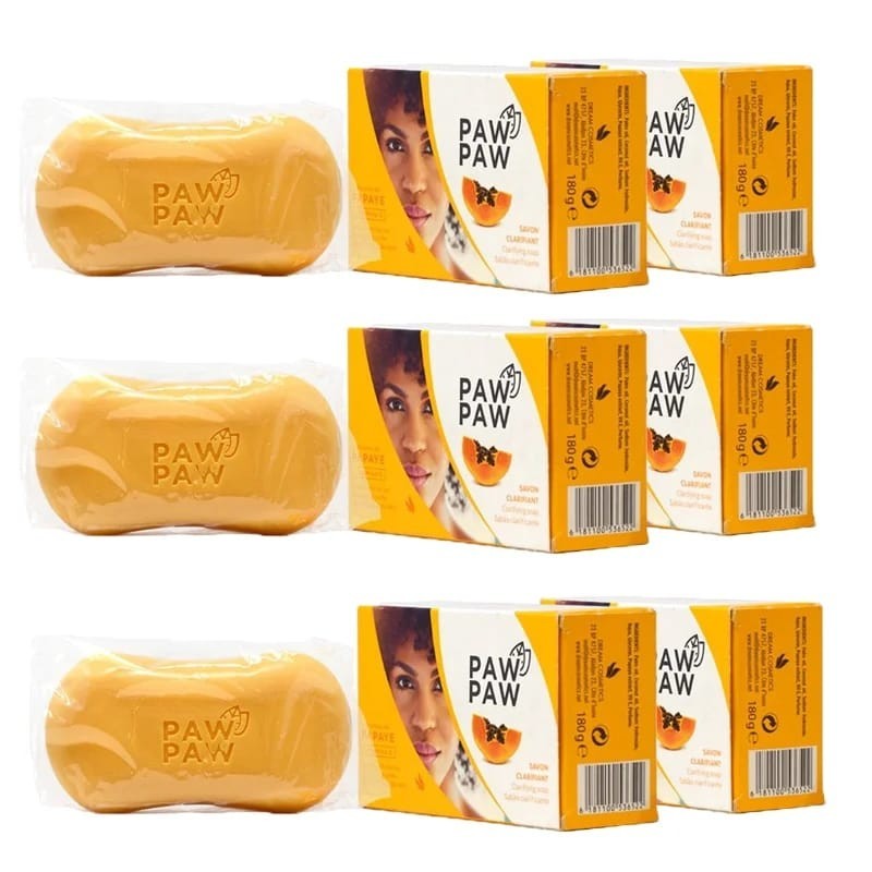 Pack of 6 Paw Paw Clarifying Soap With Papaya Extract & Vitamin E 180g Each