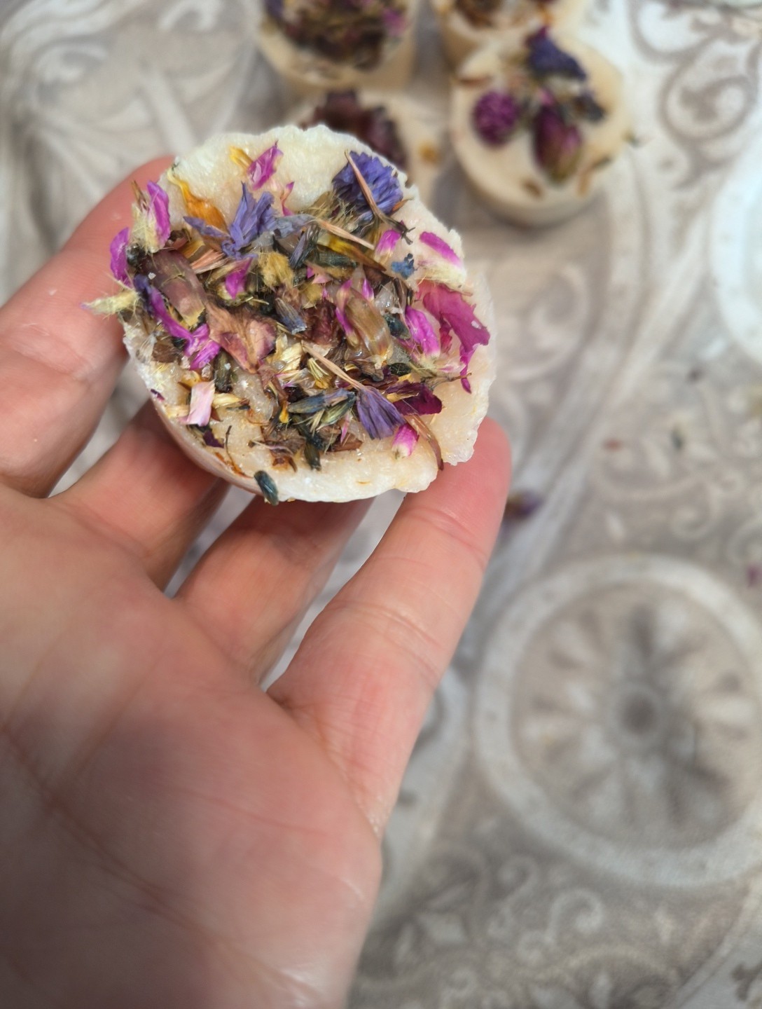 African Violet Shea Butter Handmade Soap, 4 Bars, 0.5oz Each.