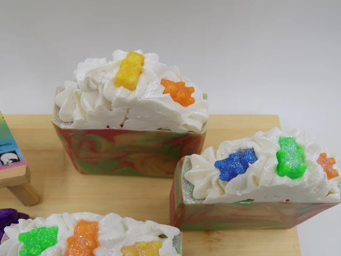 Gummy Rainbow Bear Bar Soap