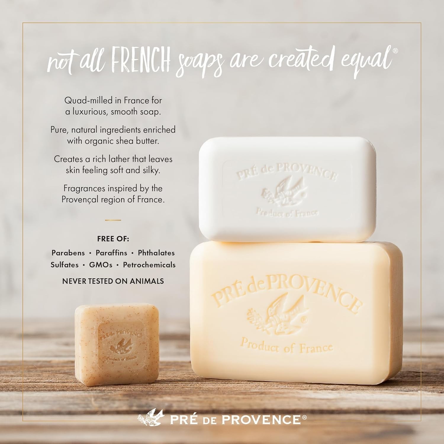 Luxurious Artisanal Soap Bar with Organic Shea Butter – Sea Salt Scent, 5.3 oz