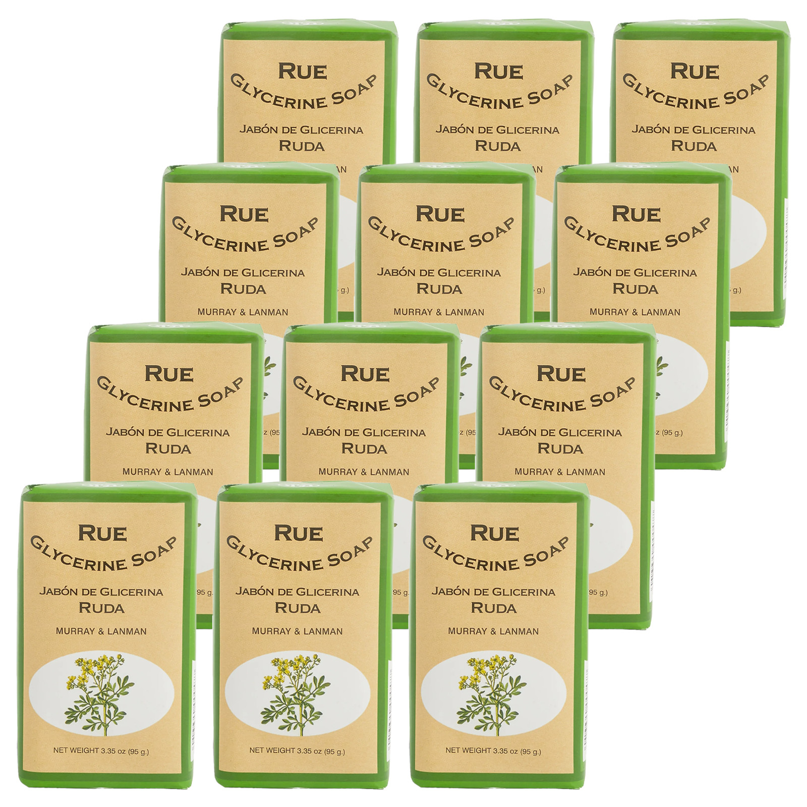 12 Pack – L&K Lanman & Kemp Rue Soap, Ruda Soap
