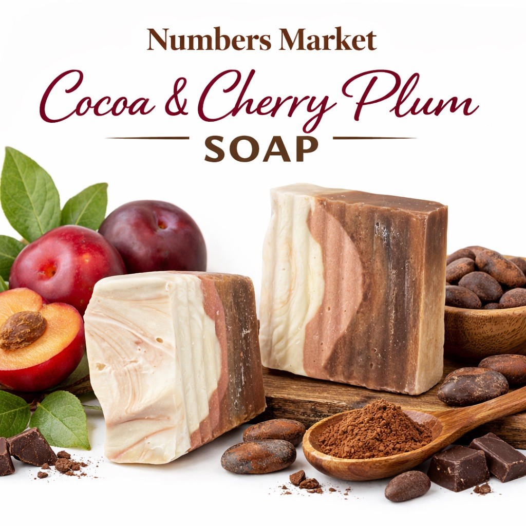 Cocoa & Cherry Plum Tallow Soap – Handmade Natural Moisturizing Bar