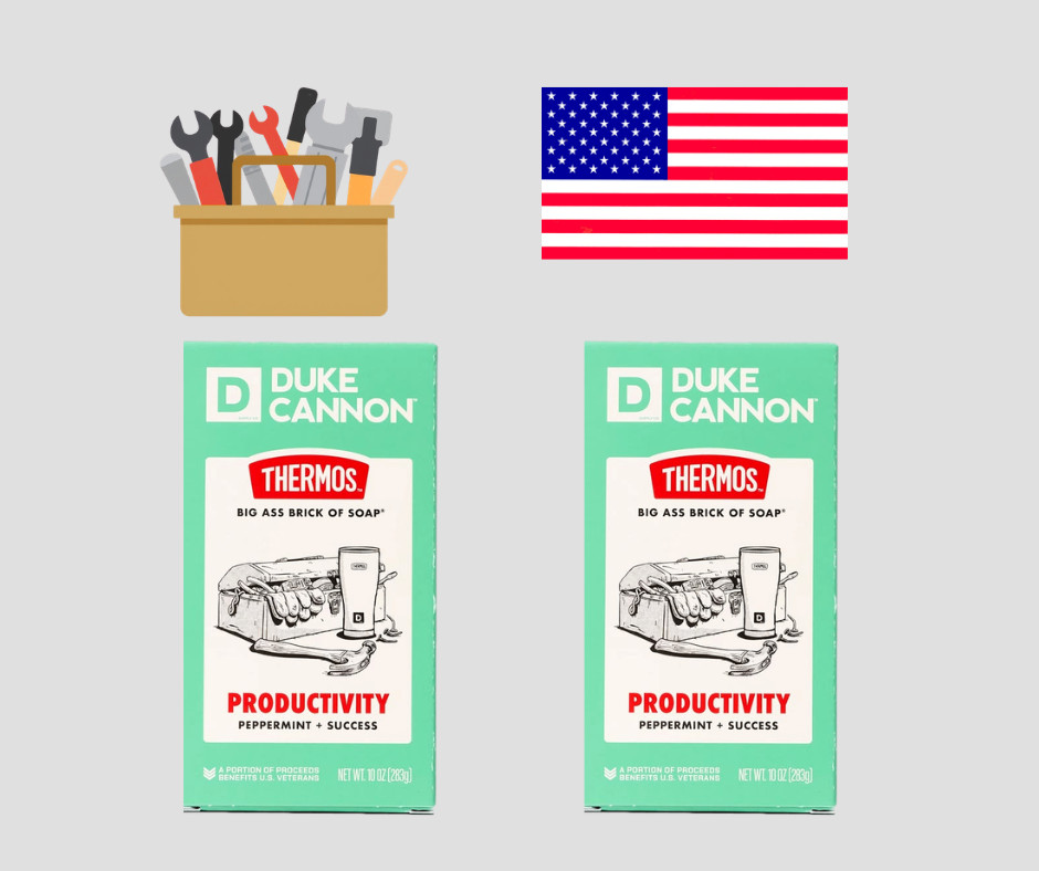 Duke Cannon Thermos™ Big Ass Brick Soap Productivity Peppermint Lot 2Benefit Vet