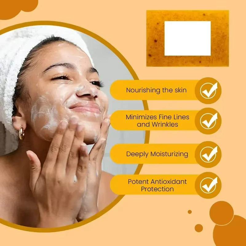Turmeric Hand Made Soap, Lemon Kojic Acid Soap, Shower and Facial Soap