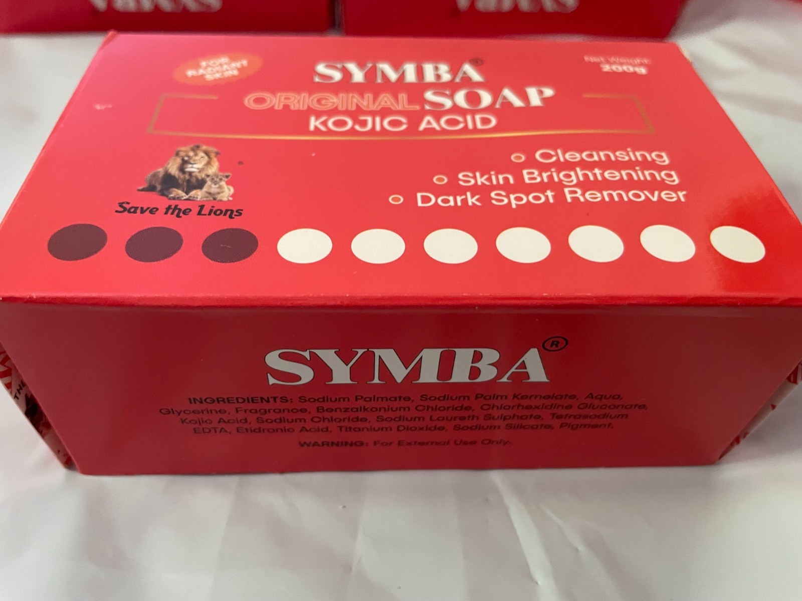 Symba Kojic Acid Soap Original Skin Brightening Bars 4 Pack 200g Each Dark Spot