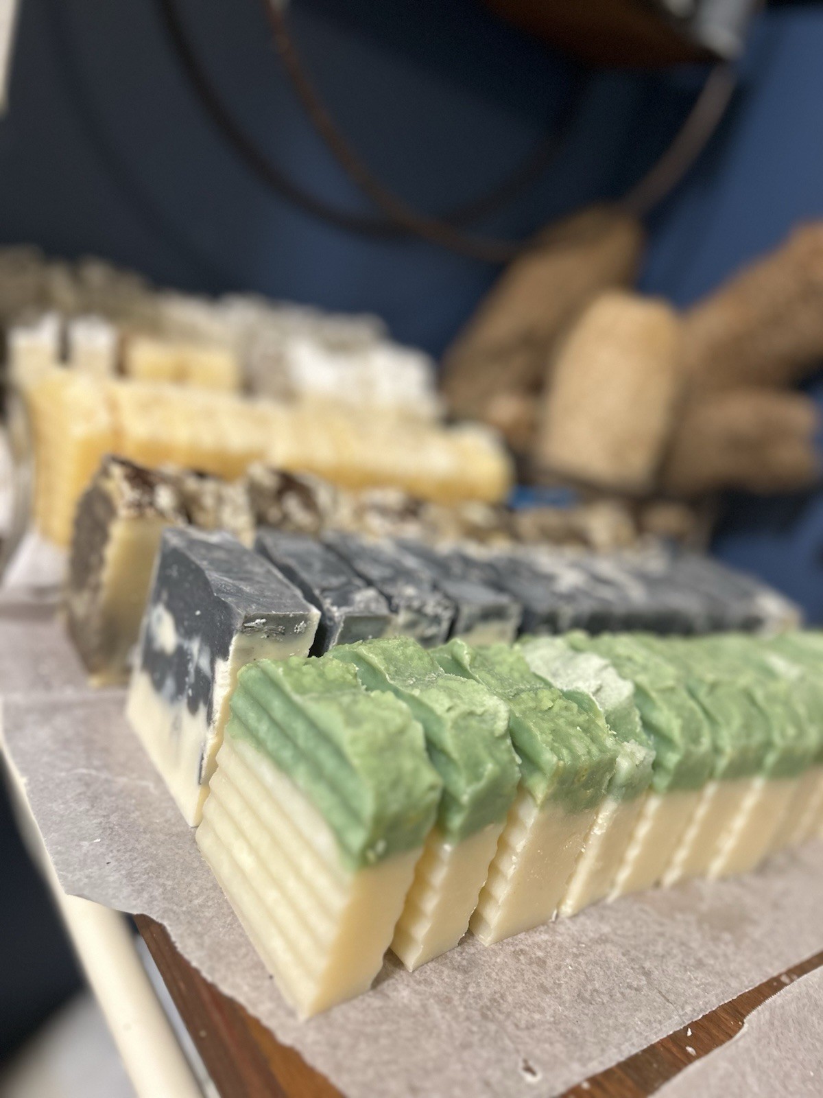 All Natural Soap w Coconut Oil, Olive Oil, Lemongrass with Coffee