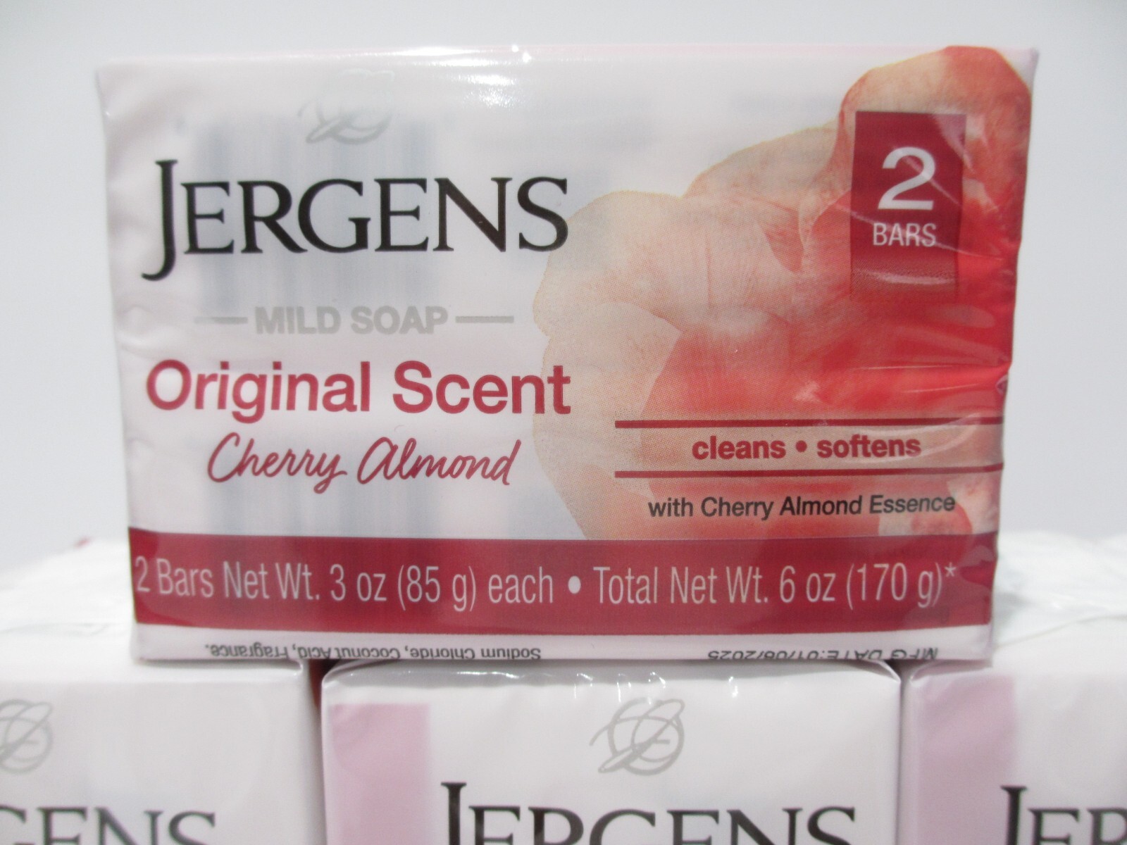 Jergens Cherry Almond Scent 8 Bars 3 Oz Ea Original Scent 8 PACK Mild Soap