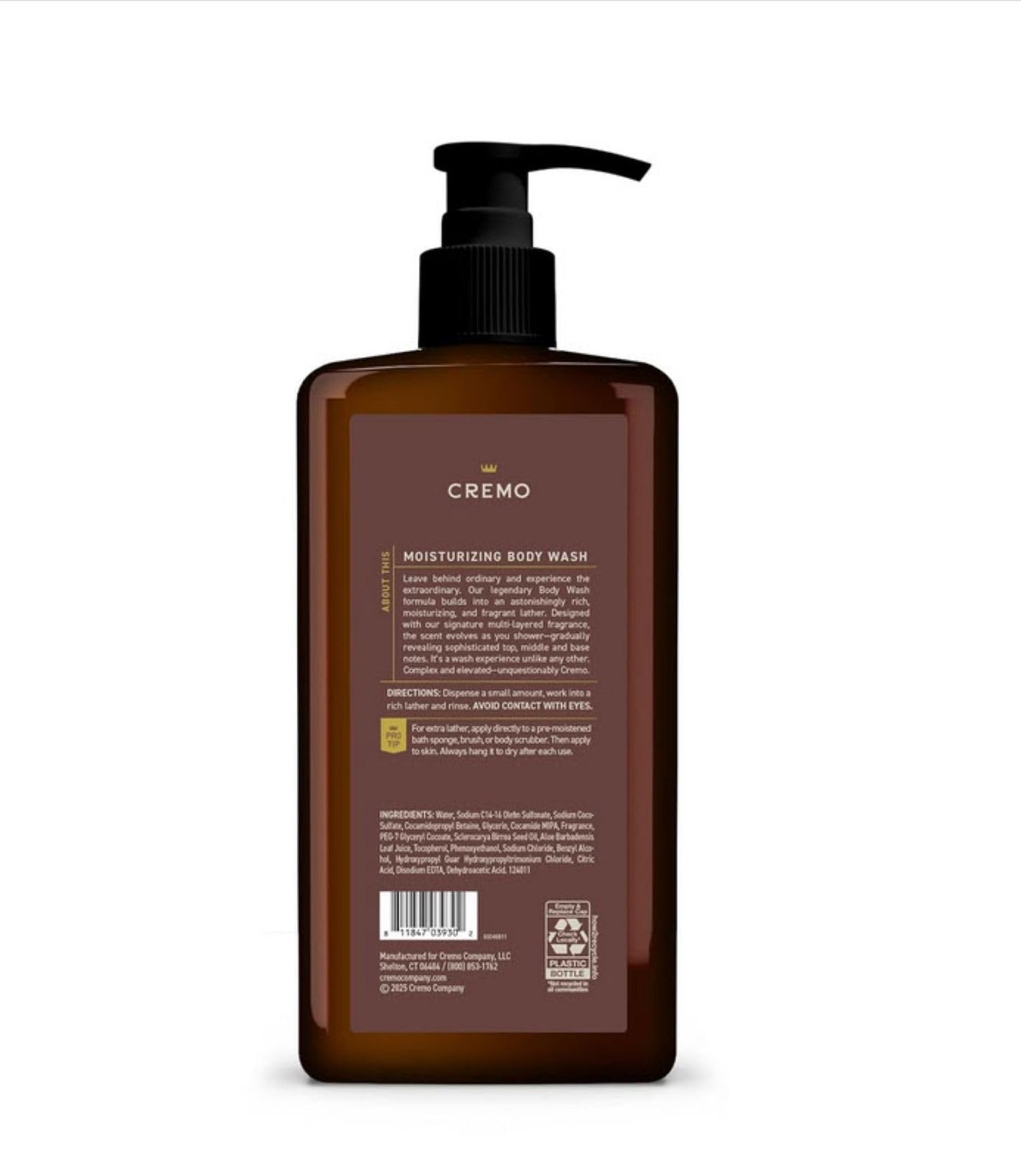 Cremo Rich-Lathering Casked Vanilla Body 32 Fl Oz (Pack of 1), does not apply