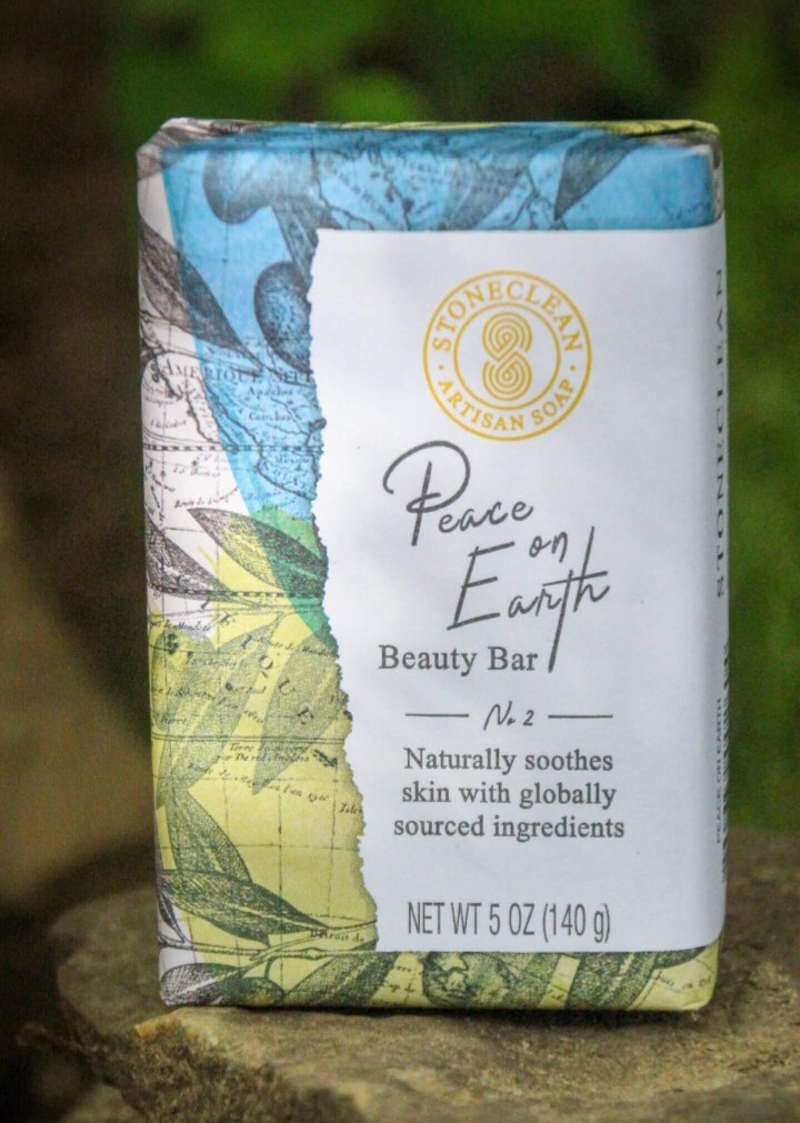 STONECLEAN (1) 5 Oz. Bar ~Artisan Soap~ 🫧 ●PEACE ON EARTH● 🫧 Original/Organic.