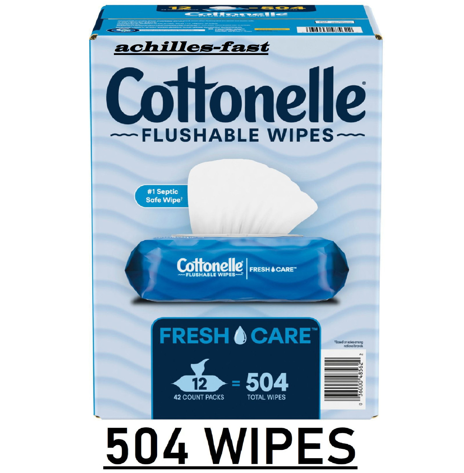 Cottonelle Flushable Wipes (504 ct.) Mega Value Free And Fast Shipping