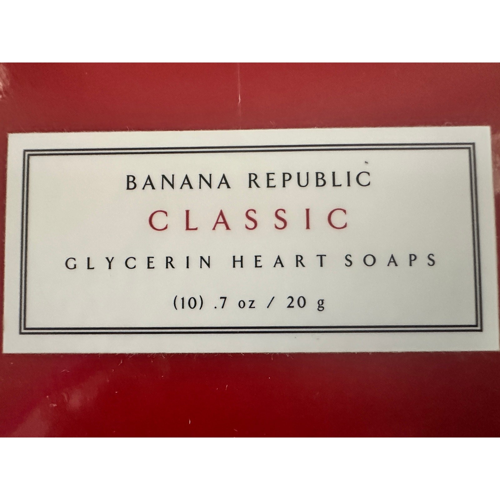 NOS RARE (10) Banana Republic CLASSIC SCENT Glycerin Heart Soaps .7 oz each