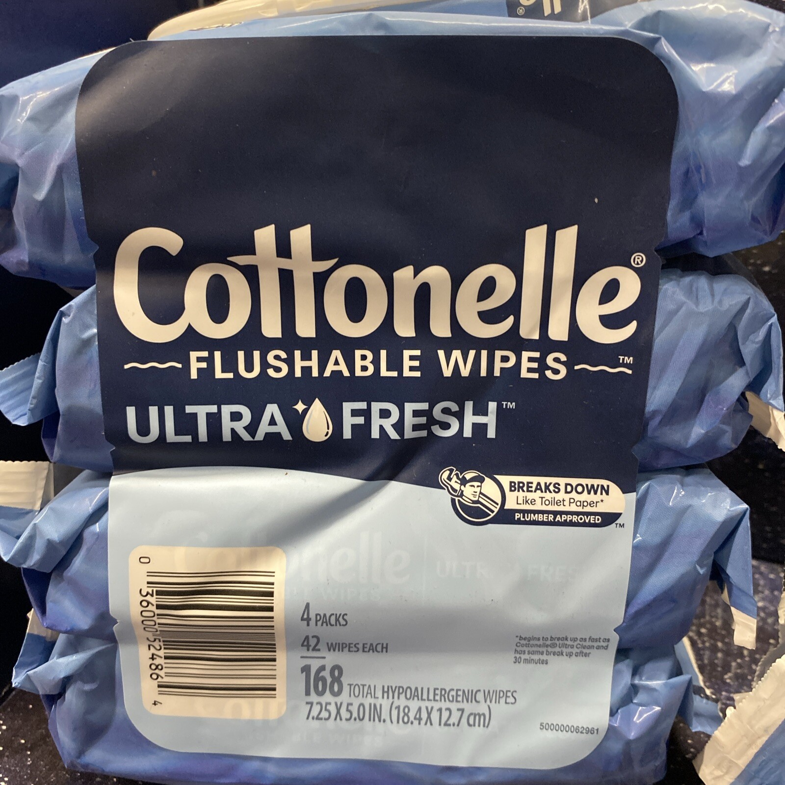 8 X Cottonelle Ultra Fresh Flushable Wipes 42 Wipes Each – 336 Total