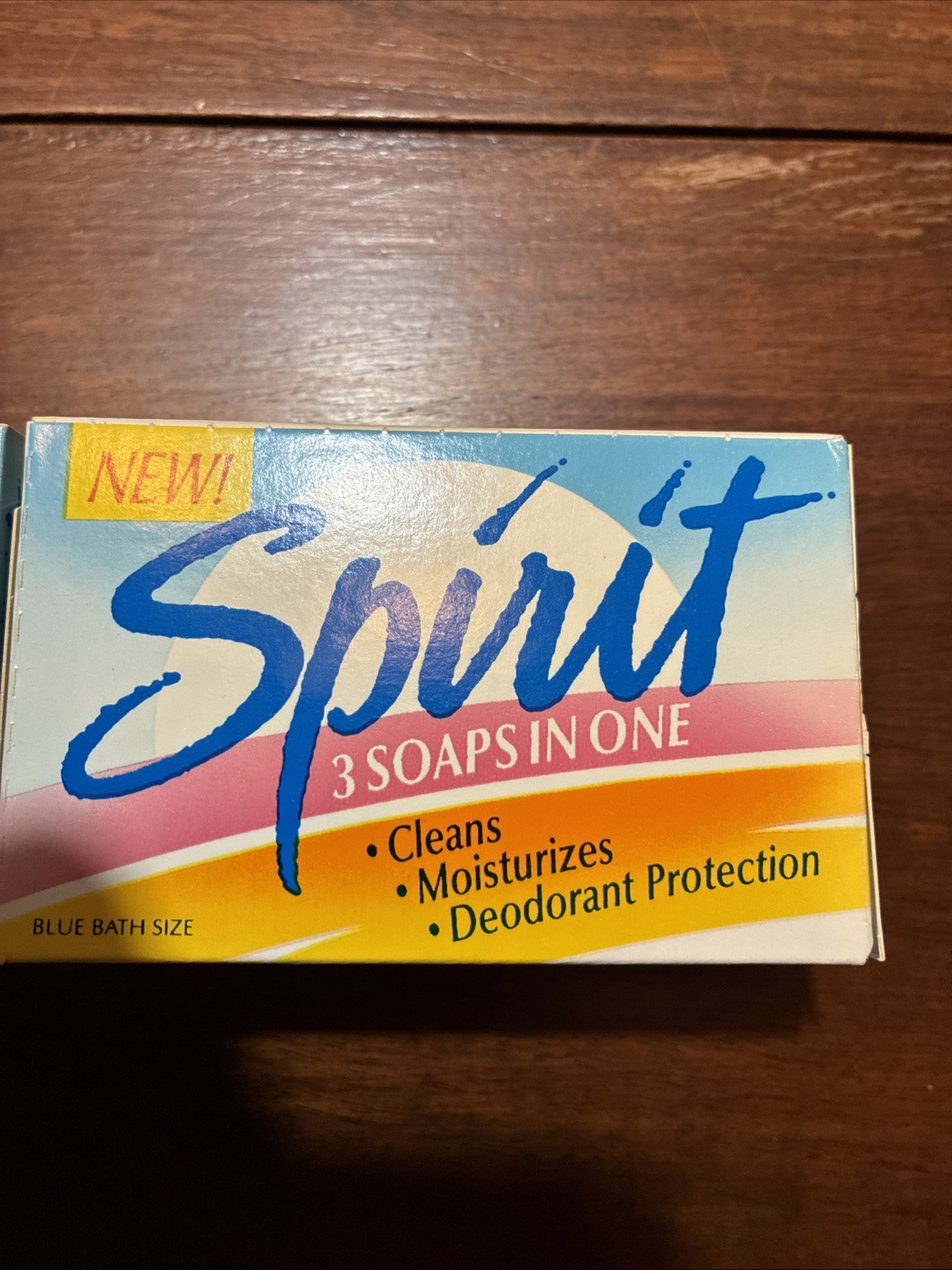 Lot Of 3 Vintage SPIRIT Bar Soap Blue Bath Size 4.5 Oz