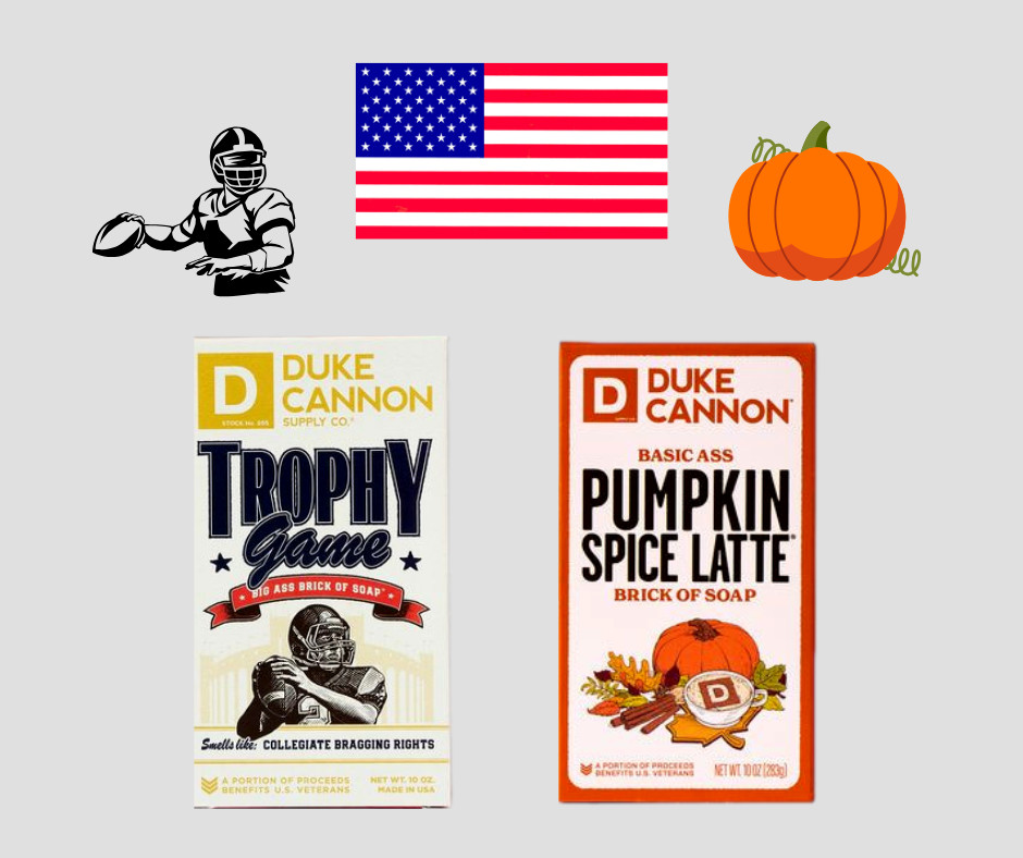 Duke Cannon Trophy Game Soap Big Ass Brick &Pumpkin Spice Benefits Vets Lot 2