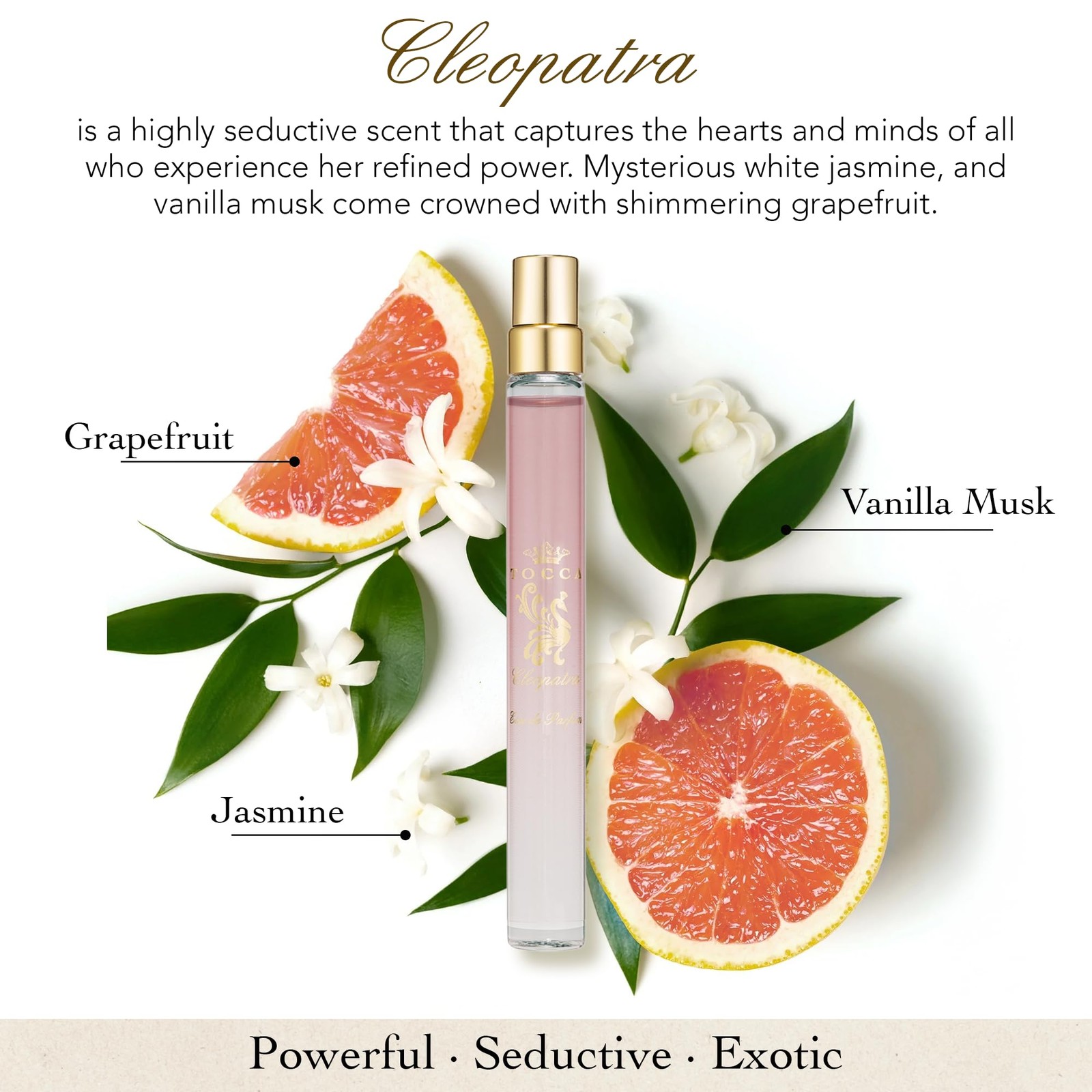 Tocca Cleopatra Women’s Perfume Travel Spray, 0.34 oz (10 ml) – Warm Floral, Gra