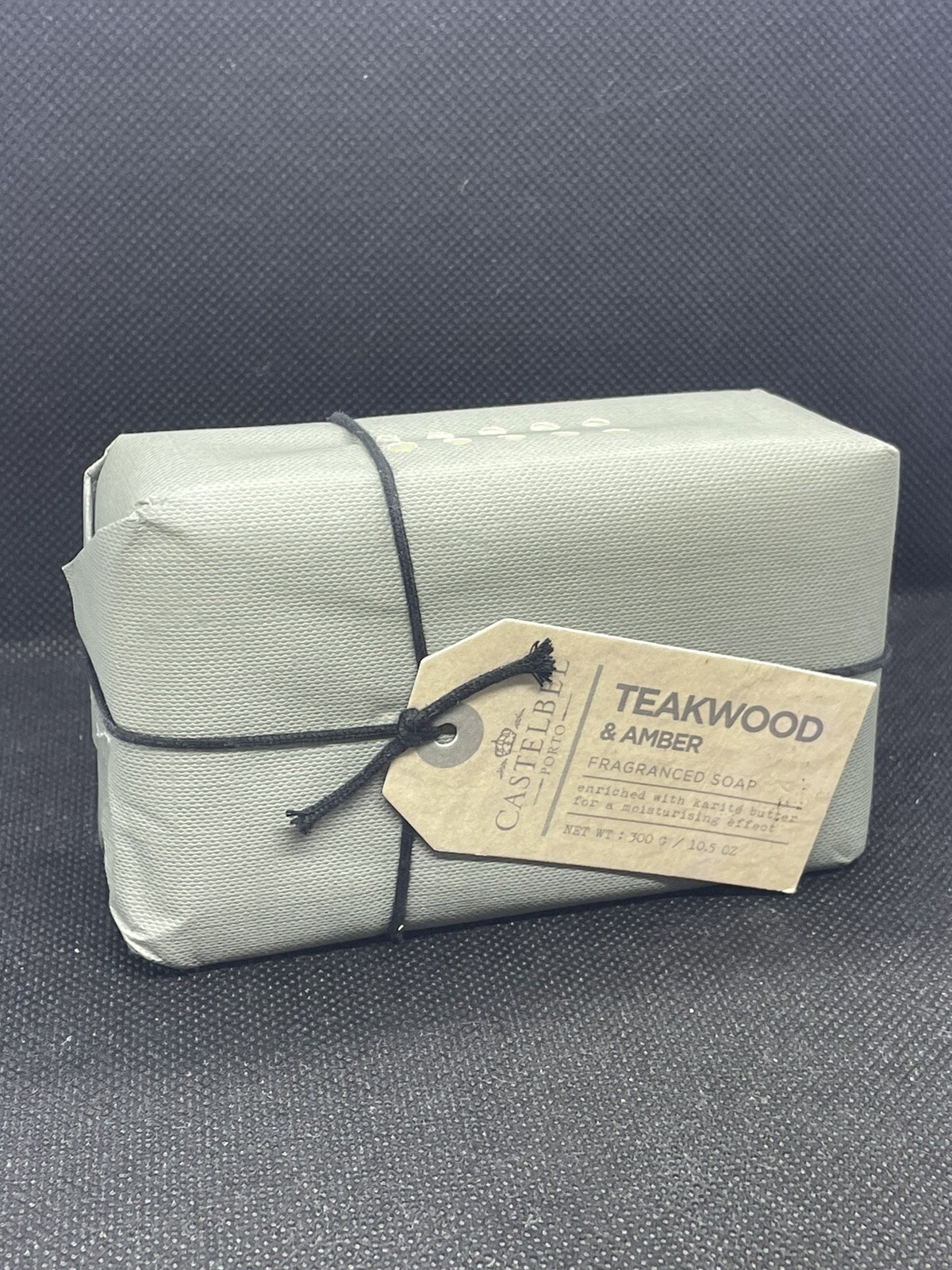 Castelbel Men’s Luxury Soap Bar Teakwood & Amber-XL10.5 oz Made In Portugal