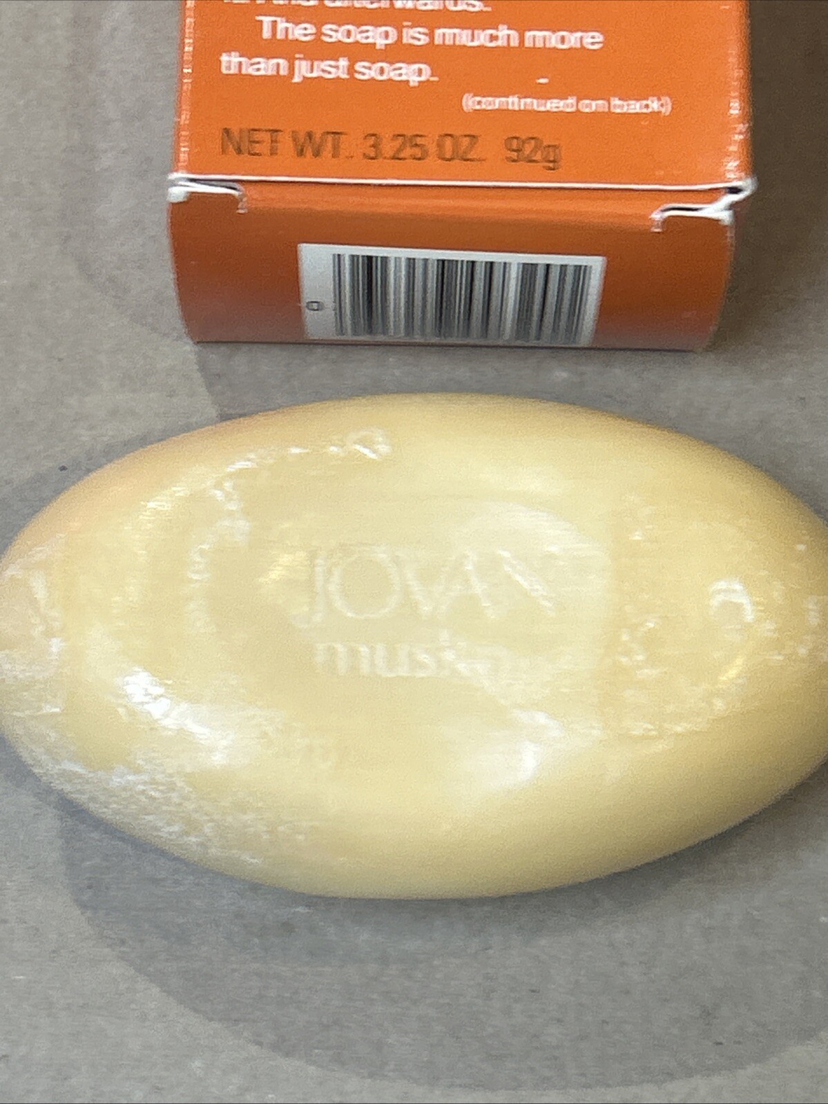 Vtg Jovan Musk Cologne Concentrate Creme Bar Soap 3.25 oz. Rare New In Box