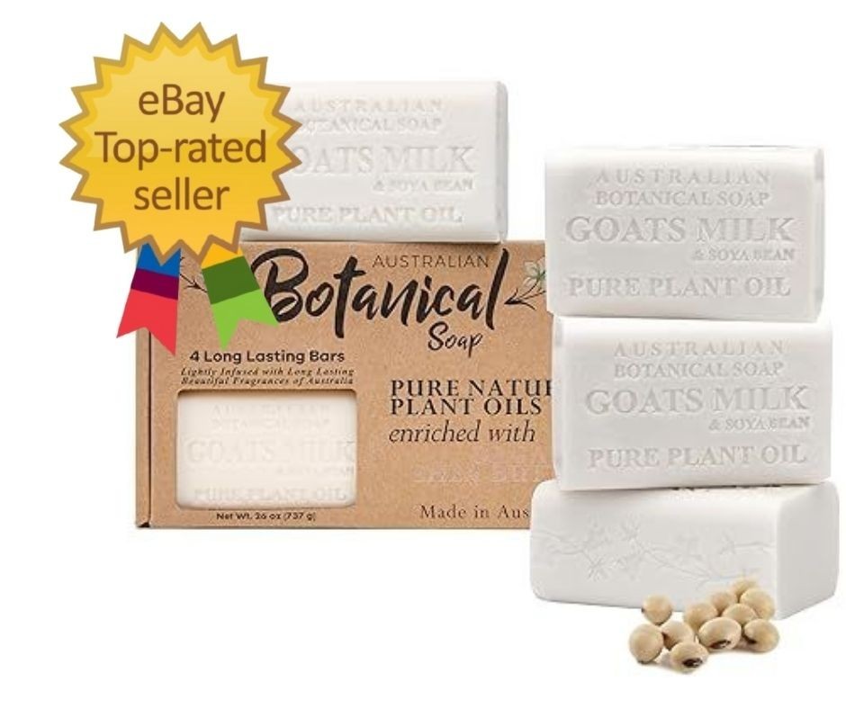 Australian Botanical Soap 6.5 OZ Pack of 4, Goat Milk Ounce (Pack 4)