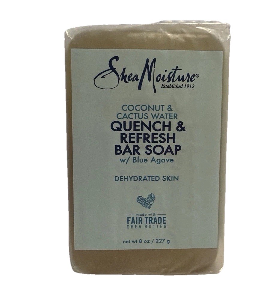 Shea Moisture Coconut & Cactus Water Quench & Refresh Bar Soap w Blue Agave 8 oz