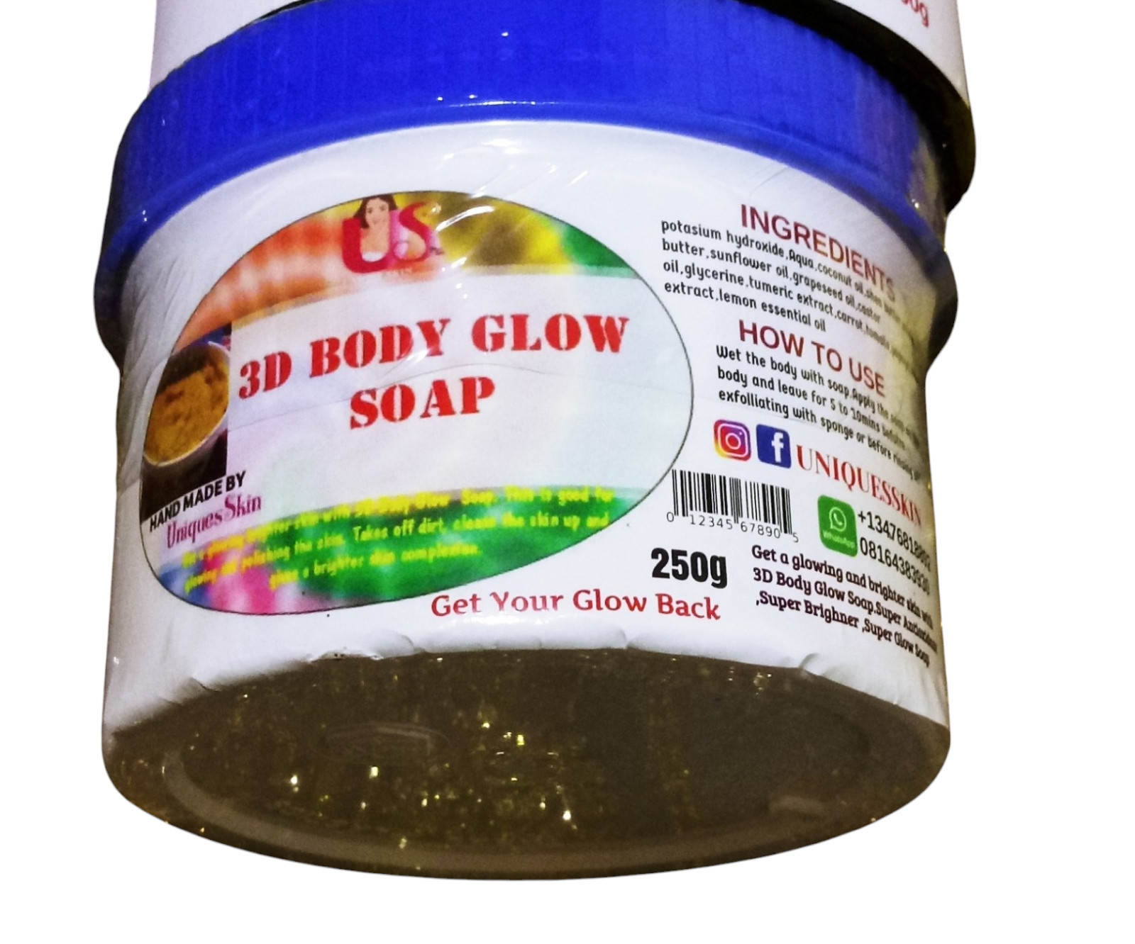 3D BODY GLOW SOAP [ FRUIT SOAP] 250g