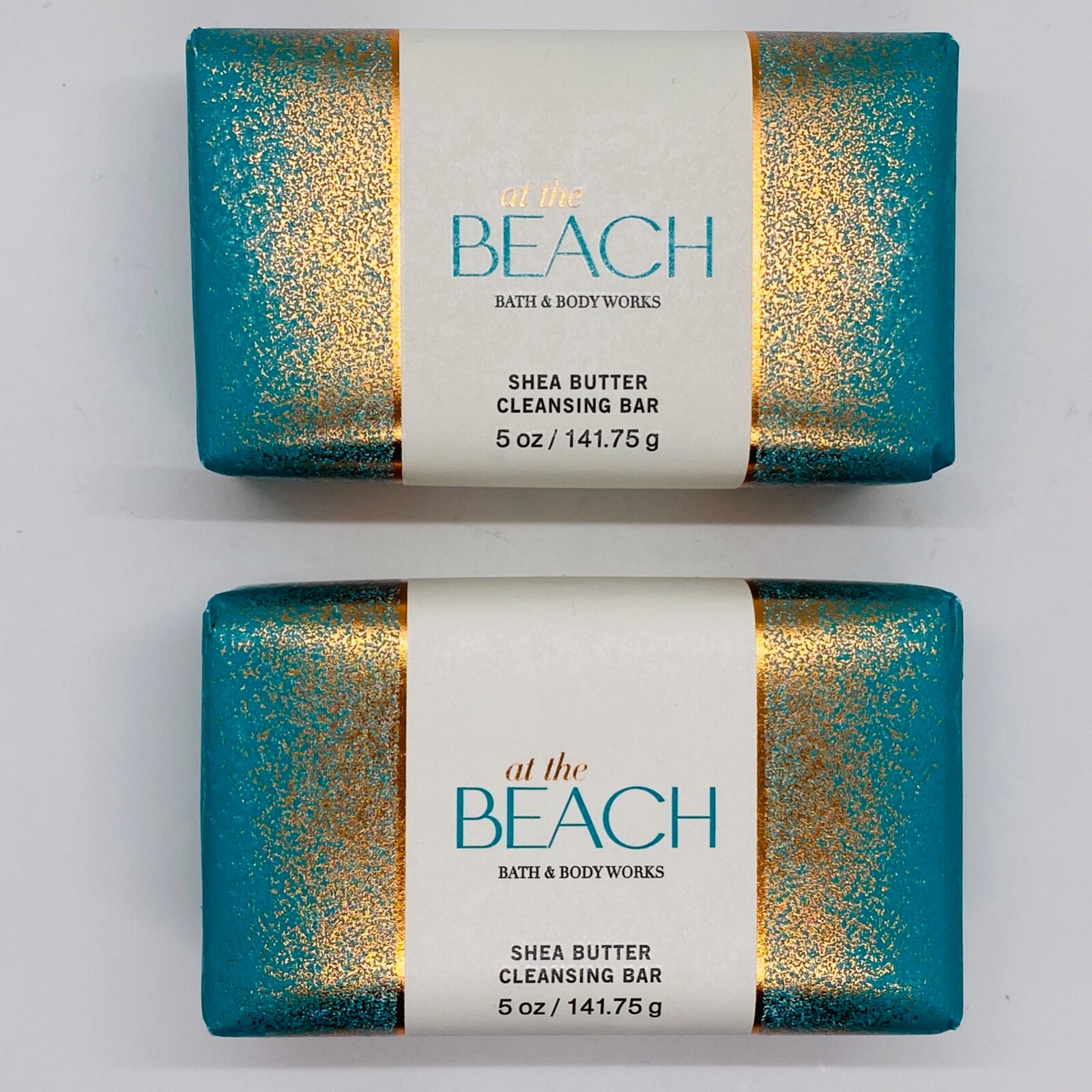 2-Pack Bath & Body Works AT THE BEACH Shea Butter Cleansing Bar Soap 5 oz Each