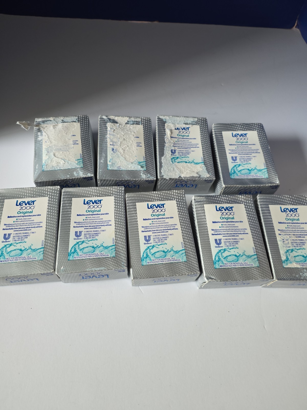 9 Lot Lever 2000 Original Bar Soap Boxed Vintage Made in USA 4.5 Oz. New Sealed
