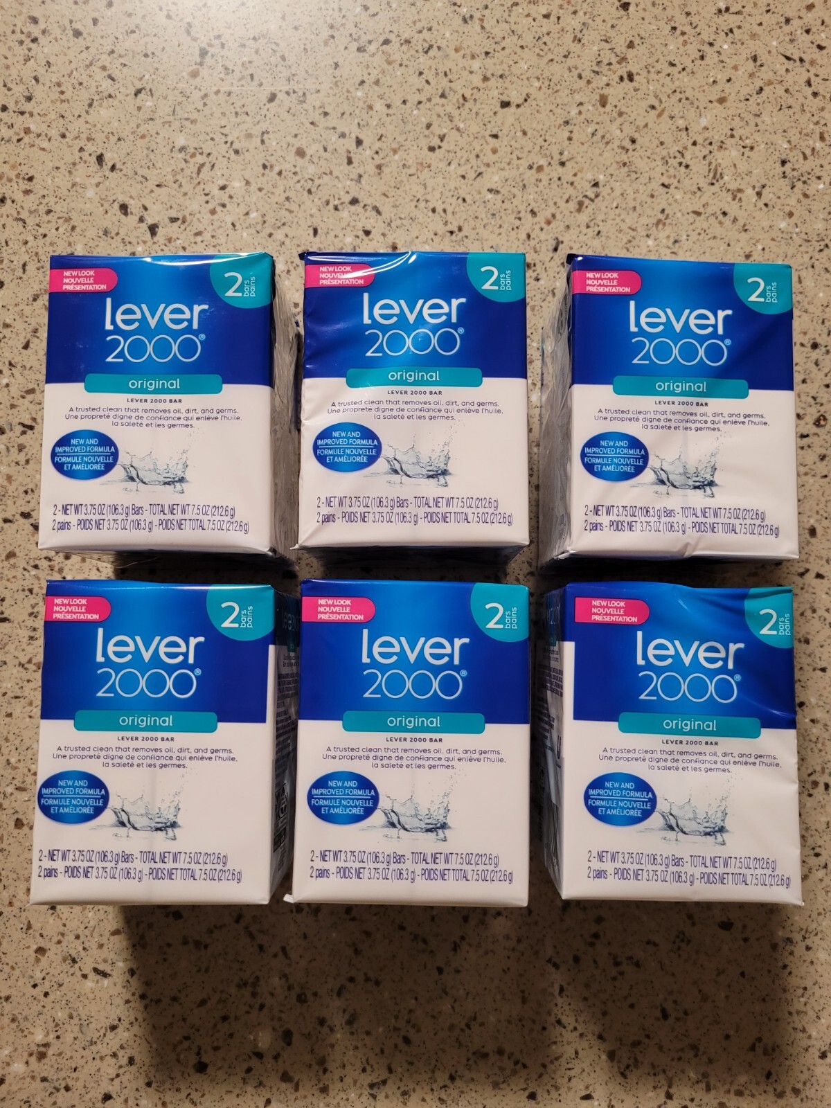 12 Bars Total (6 Sealed 2-Packs) Lever 2000 Original Bar Soap 3.75 oz Per Bar
