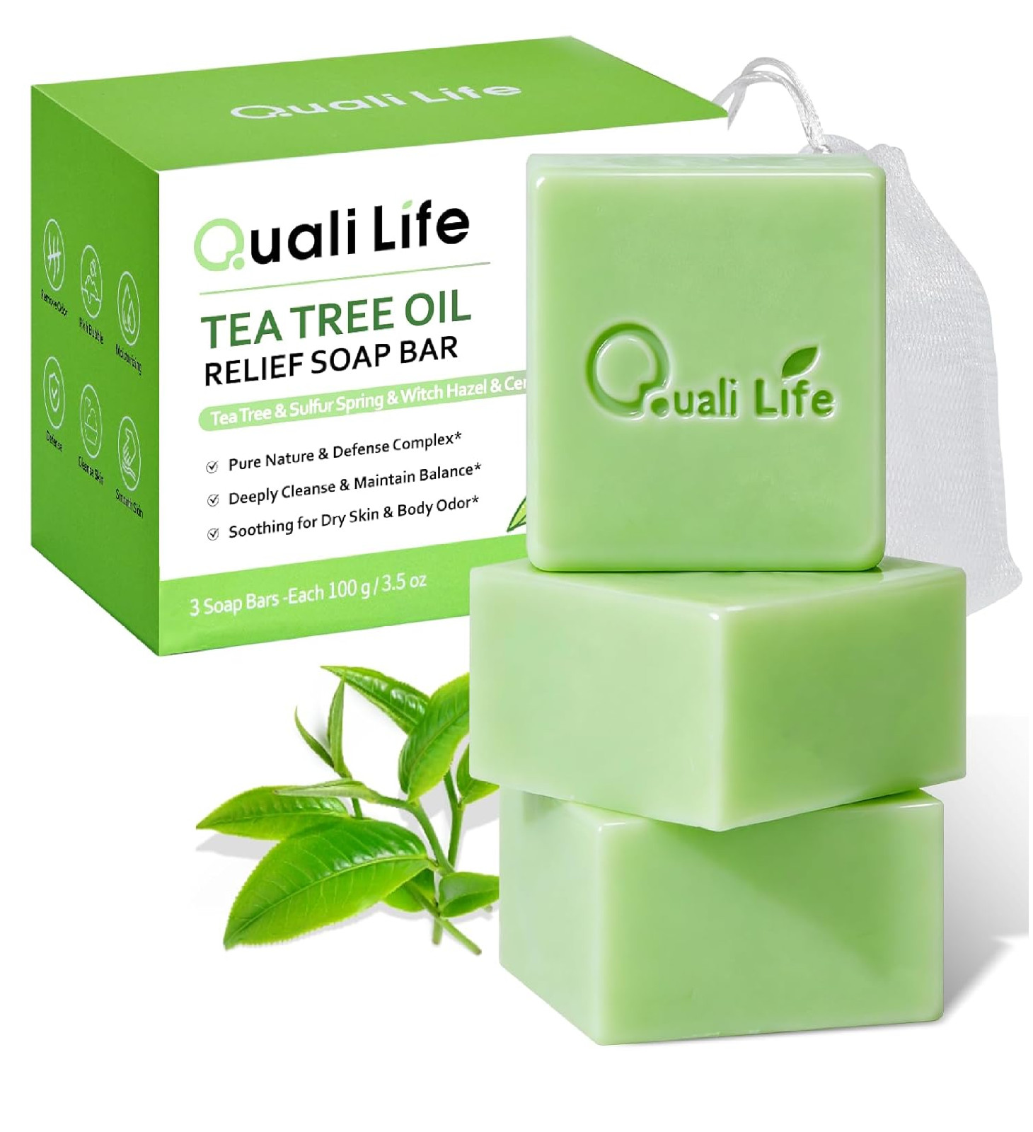Tea Tree Soap – Gentle Relief Soap Bar for Antifungal with Tea Tree Oil – Addres