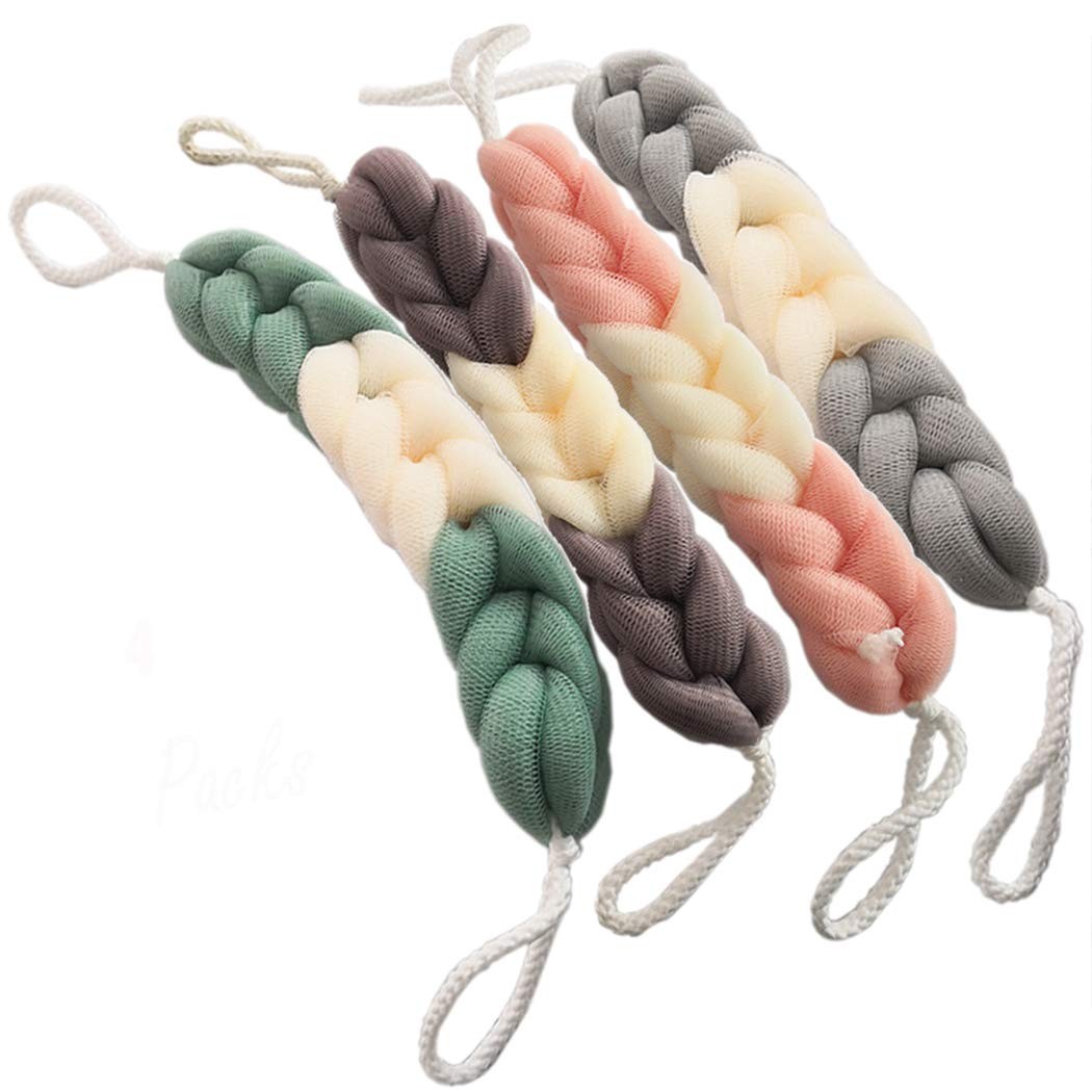 AARainbow 4 Packs Long 4 Count (Pack of 1), B-1 Grey+1 Green+1 Pink+1 Coffee