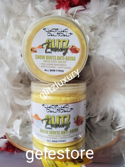 Glitzluxury snow white Anti Aging molato Soap 👌 500g X 1. Super GOOD👌