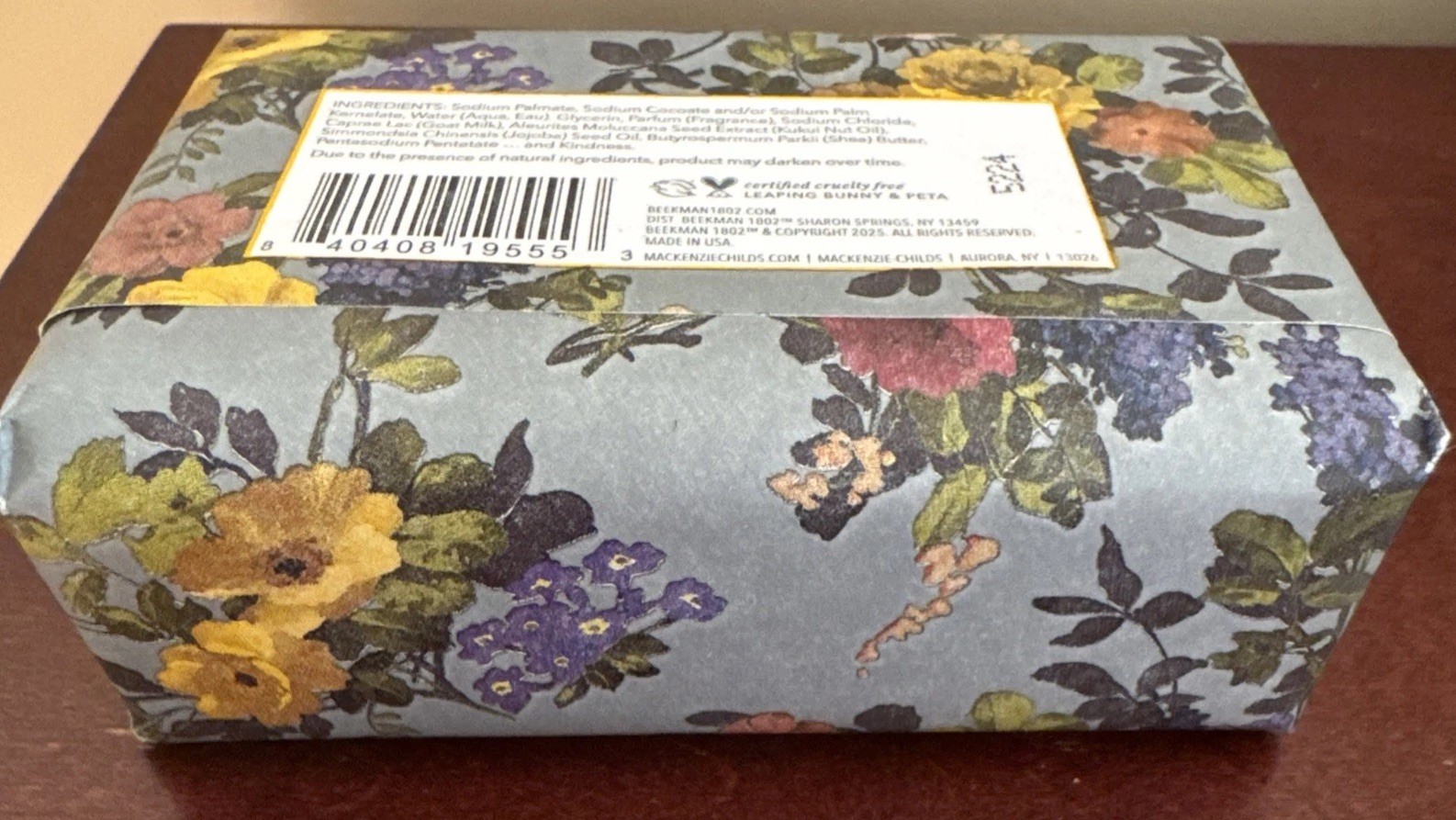 NEW Beekman 1802 x Mackenzie Childs Goat Milk Soap Covent Garden 9 oz Bar