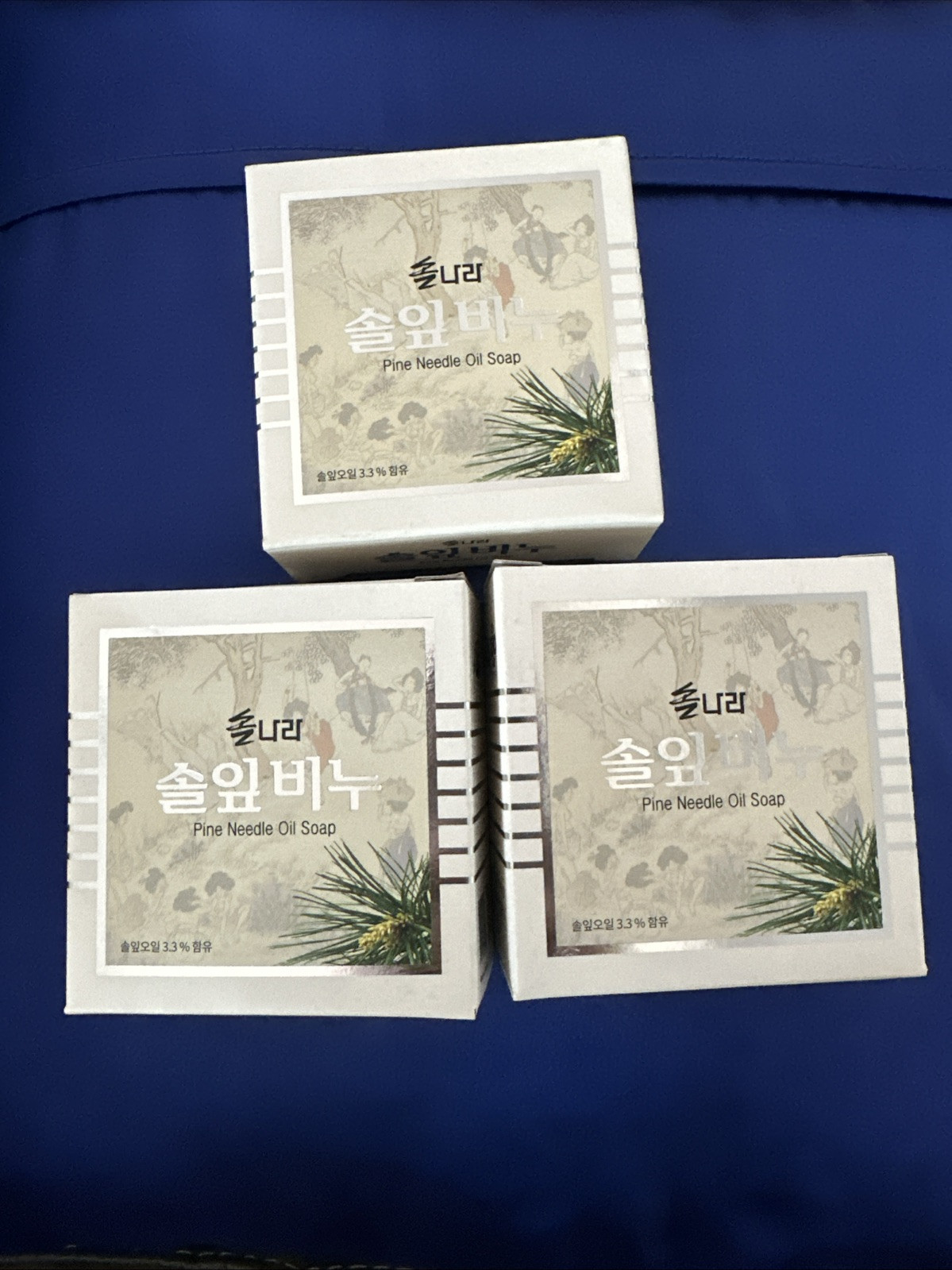 Korean Pine Needle Oil Soap 120g / 4.23oz(Pack of 3)