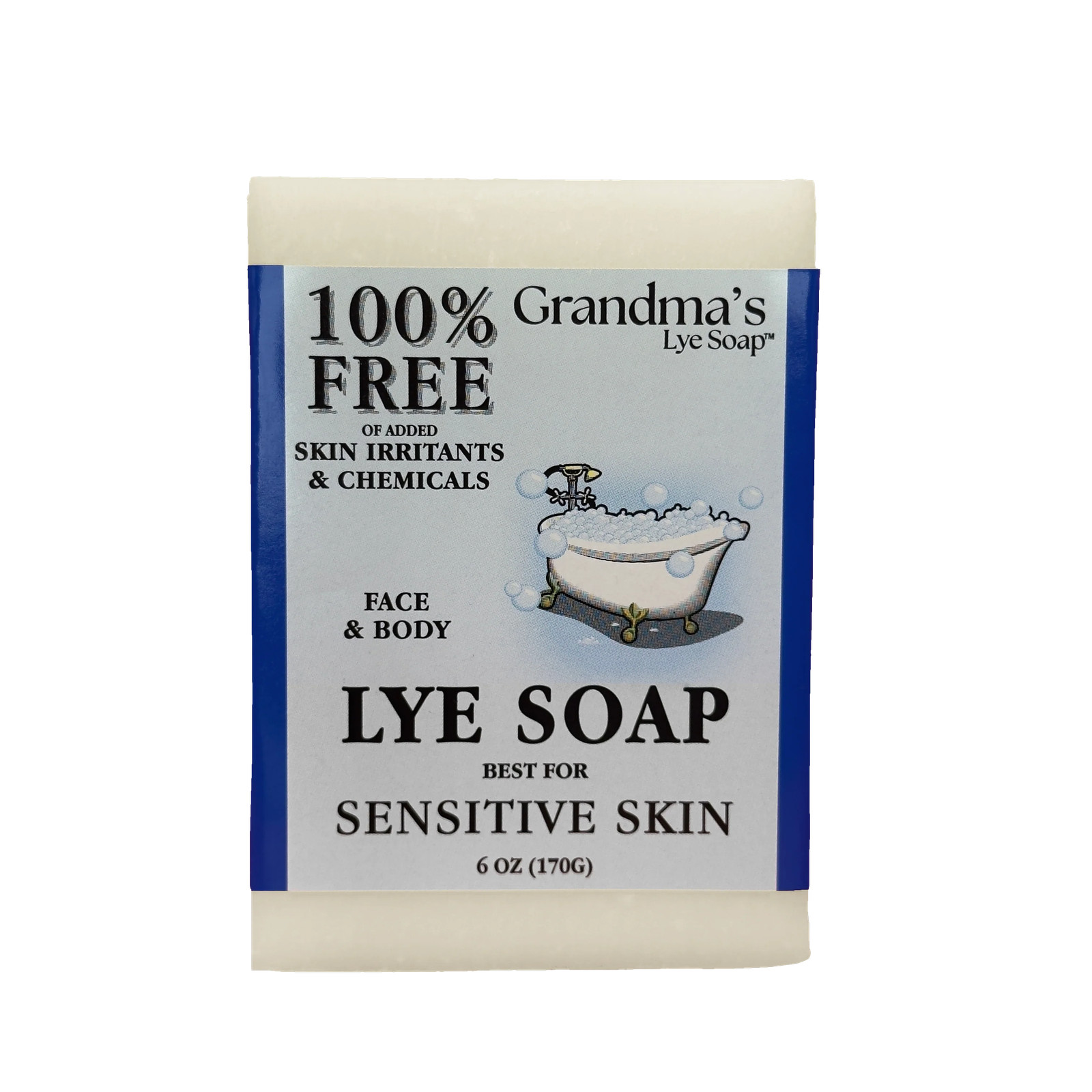 Grandma’s Pure & Natural Lye Soap Soothing Dry Skin No Fragrance 6oz Pack of 12