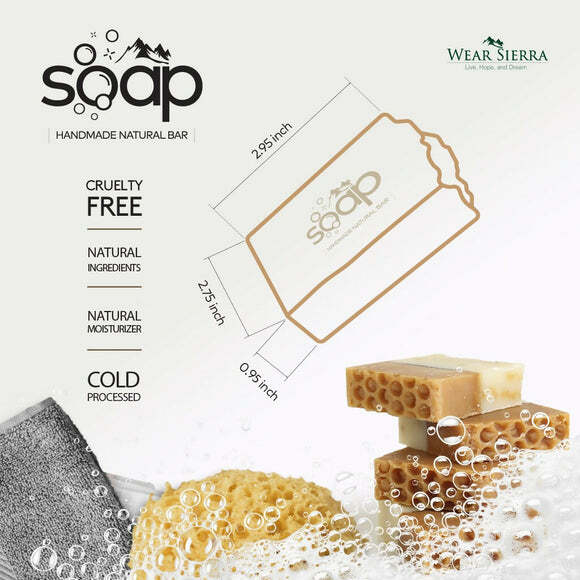 Natural Handmade Bar Soap 3-Pack Gift Box Oats and Honey, Tea Tree, Donkey Milk
