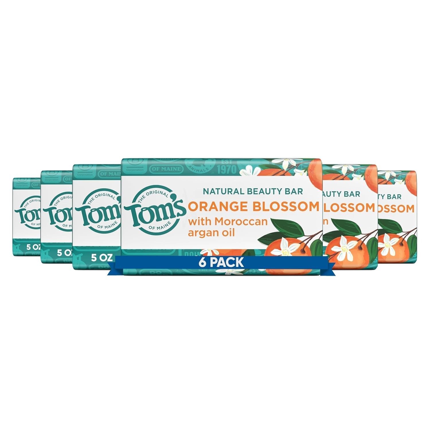 Tom’s of Maine Orange Blossom Soap, 5 oz Bars (Pack of 6)