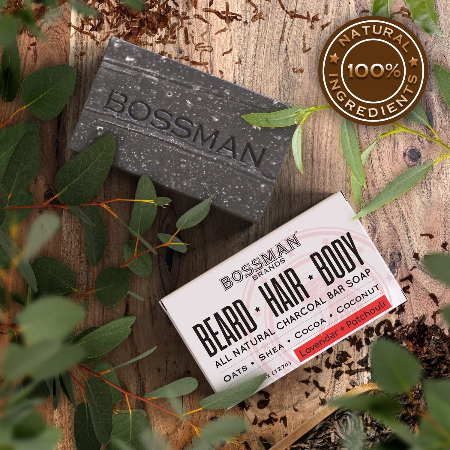 Men’s 4-in-1 Bar Soap – Luxurious Beard Wash, Shampoo & Body Conditioner