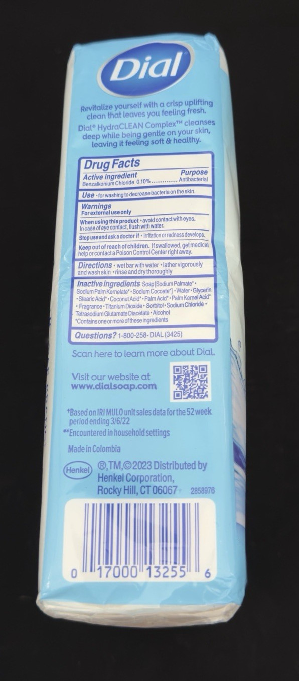 Dial Antibacterial Bar Soap Refresh Renew Moisturized White 4 Oz Pack of 12