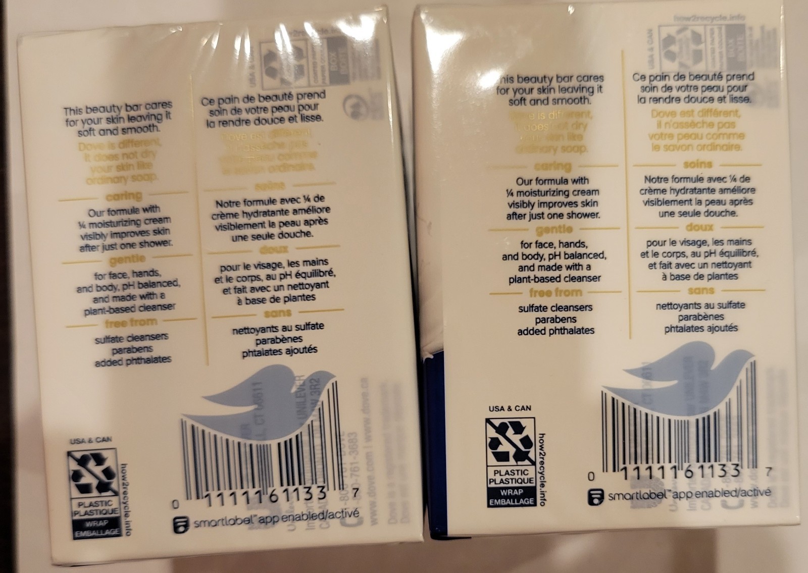 2 Ct Dove Original Beauty Bar Soap 3.75 oz Each. Total 4 .*BRAND NEW*