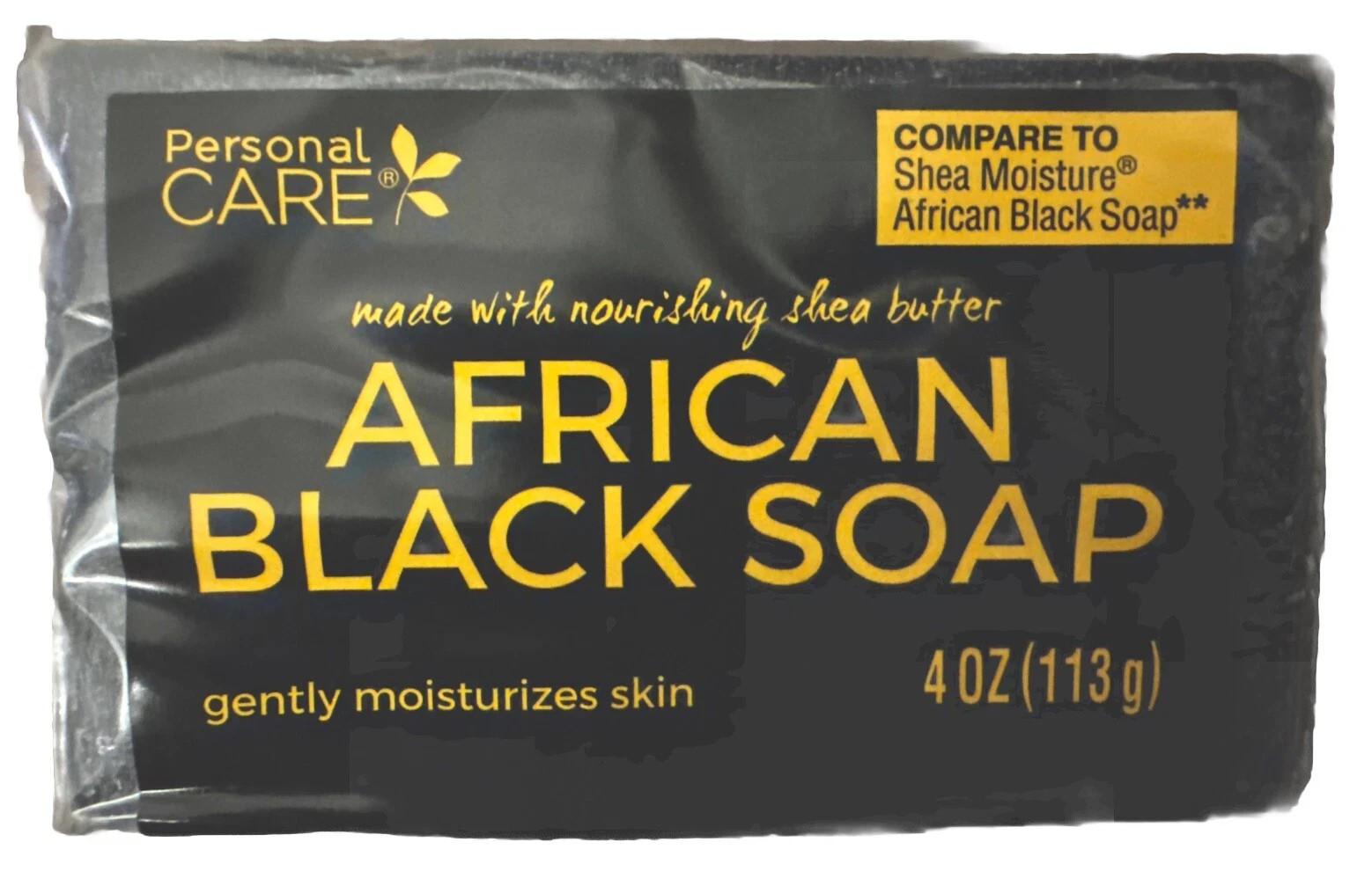 Personal Care AFRICAN BLACK SOAP Gentle Moisturizer With Shea Butter 4 oz-1 Bar