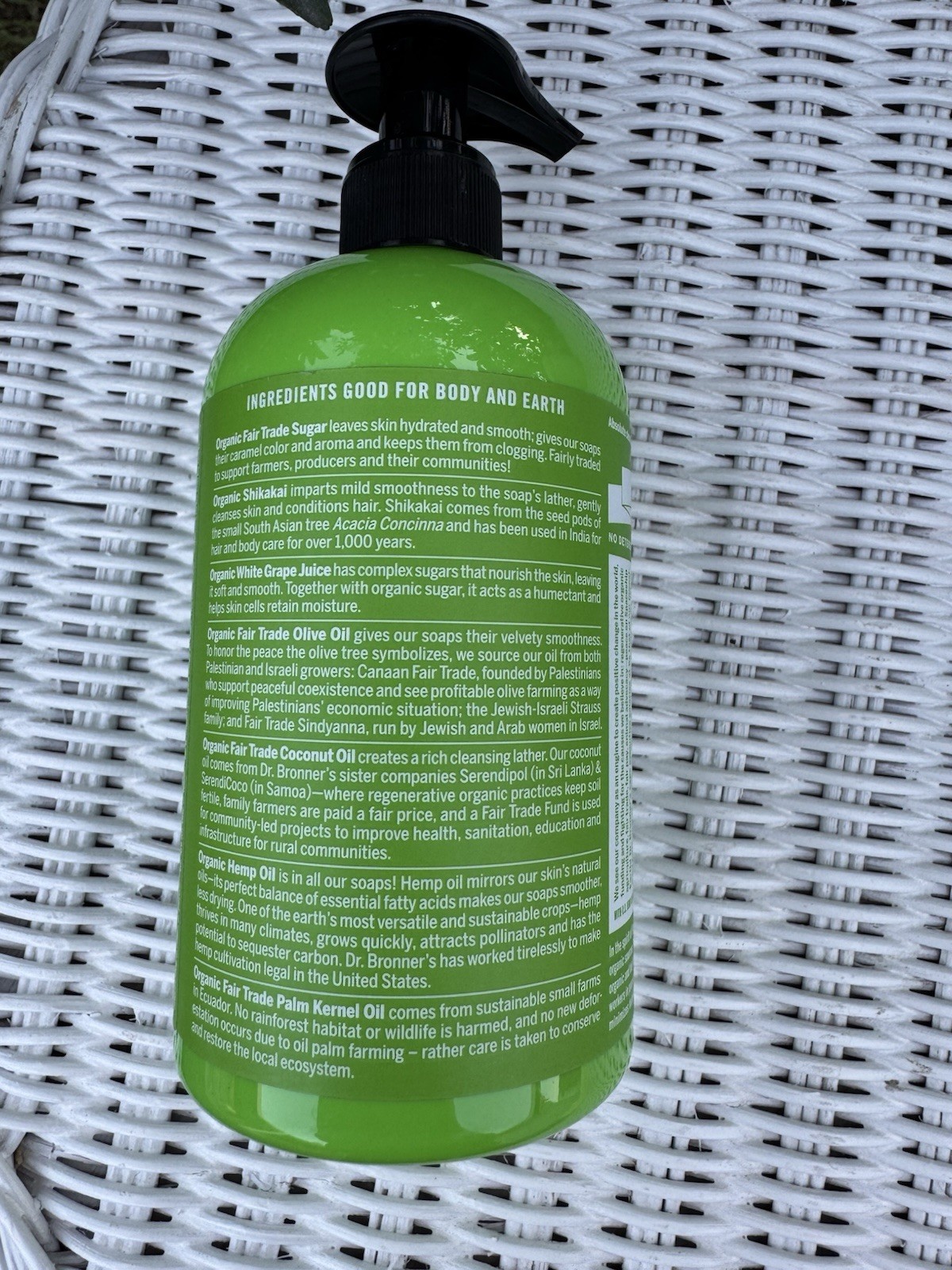 BUNDLE 4 Dr Bronners 4-in-One Lemongrass Lime Organic Sugar Soap with Pump 12 oz