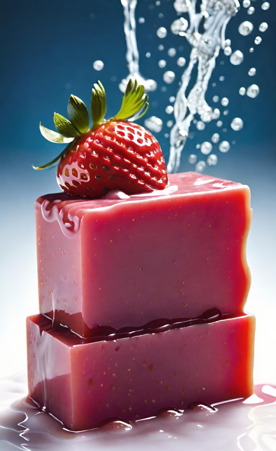 Strawberry Handmade Organic Soap Bar Natural Oil Wonderful Scent Premium Body