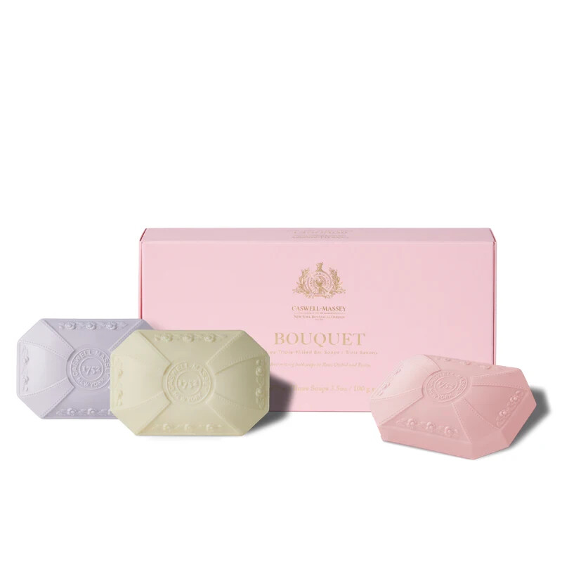 Caswell Massey – NYBG Bouquet Soap Set ( Peony, Orchid , Rose )