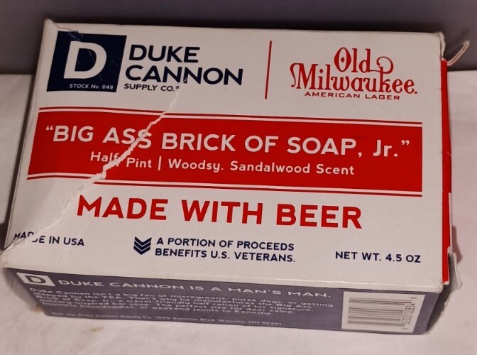 NIB Duke Cannon “Big Ass Brick Of Soap, Jr” Old Milwaukee American Lager 4.5 oz