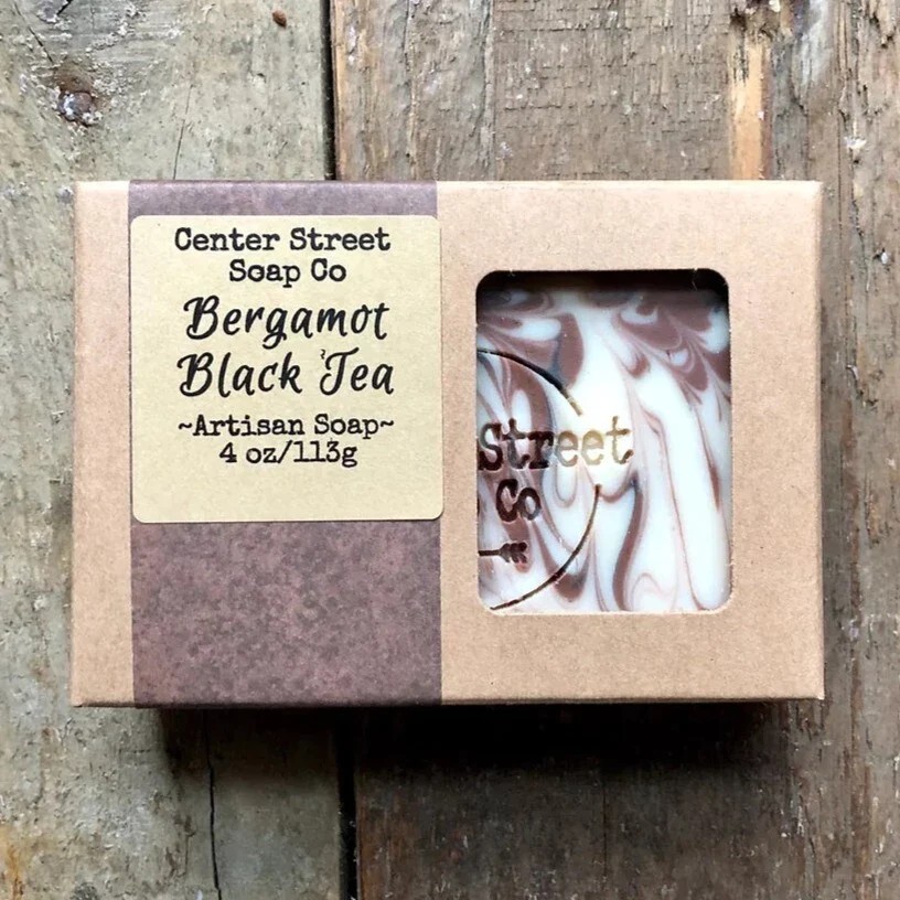 Gourmet Handmade Soap Bars -Bergamot/Black Tea -Center Street Soap Co – 5 Count 