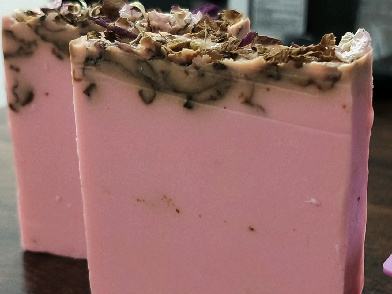 Handmade Pink Rectangular Body Bar Soap for Body and Hands