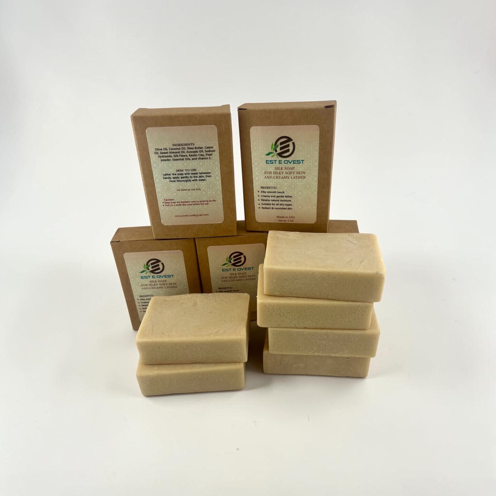 Silk Soap – Natural Luxury Bar with – Soft, Smooth & Gentle Cleanser – 5 oz